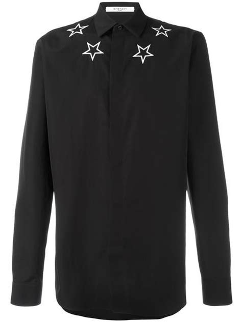 givenchy star embroiderd shirt lanecrowford